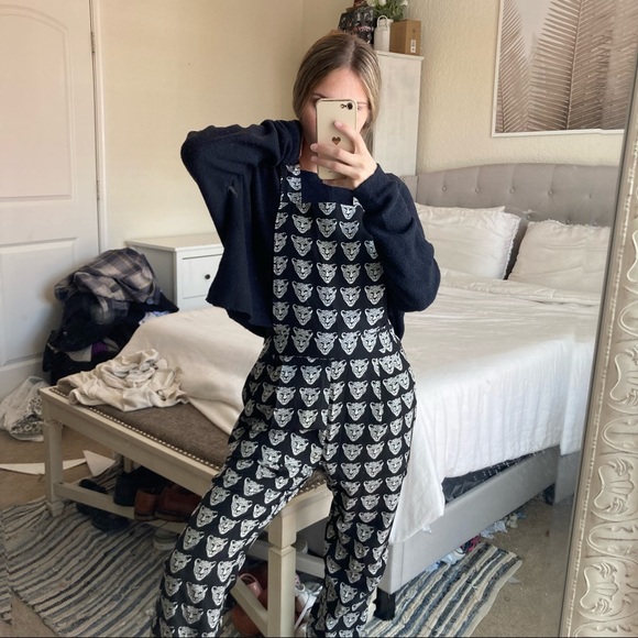 Lavish Alice Denim - Lavish Alice black animal print art to wear overalls